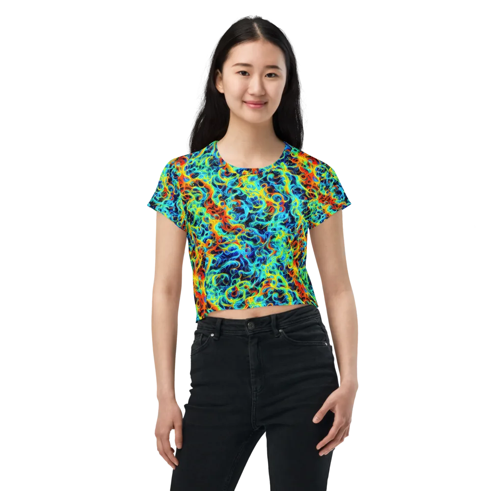 Liquid Frequency on Crop Tee — Front