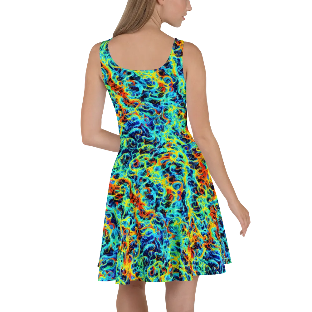 Liquid Frequency on Skater Dress — Back