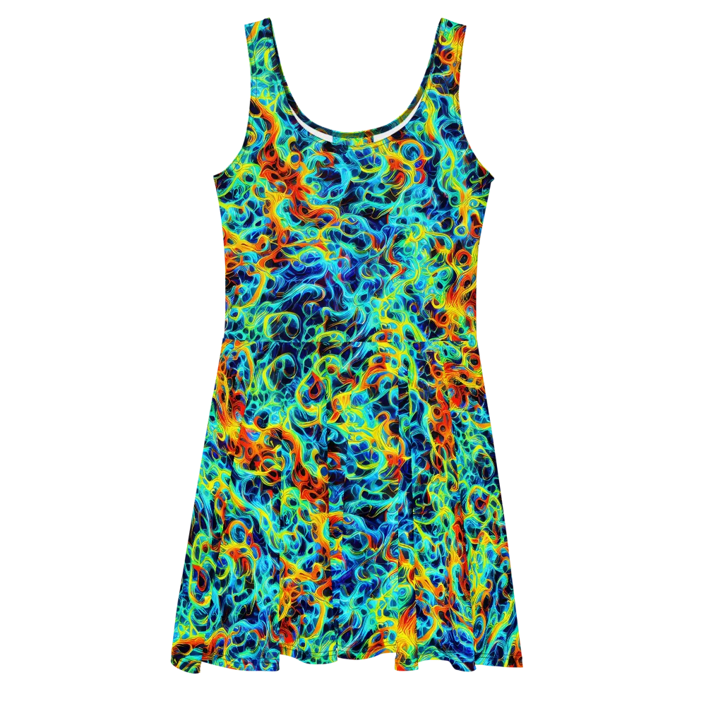Liquid Frequency on Skater Dress — Front