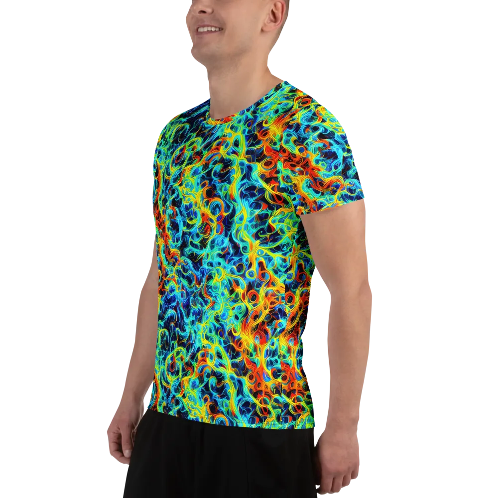 Liquid Frequency on Men's Athletic T-Shirt — Left