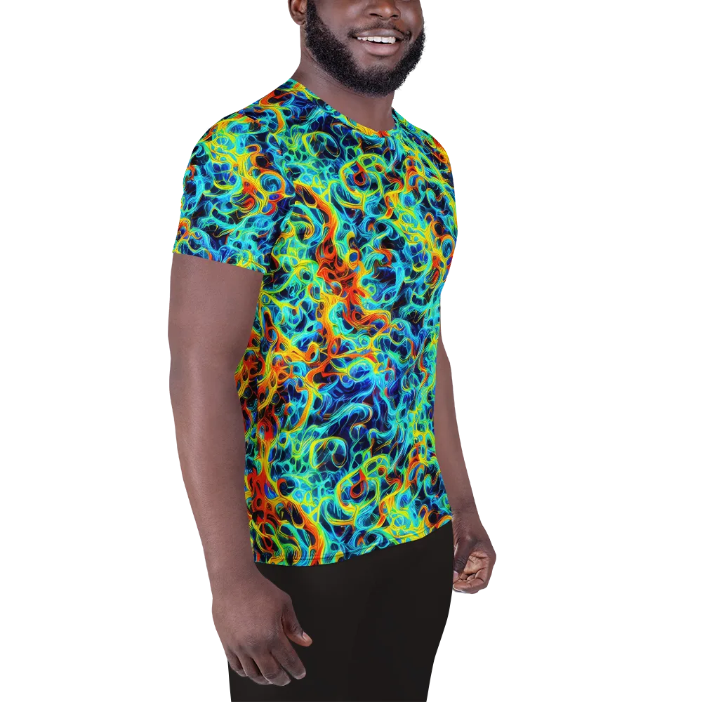 Liquid Frequency on Men's Athletic T-Shirt — Right