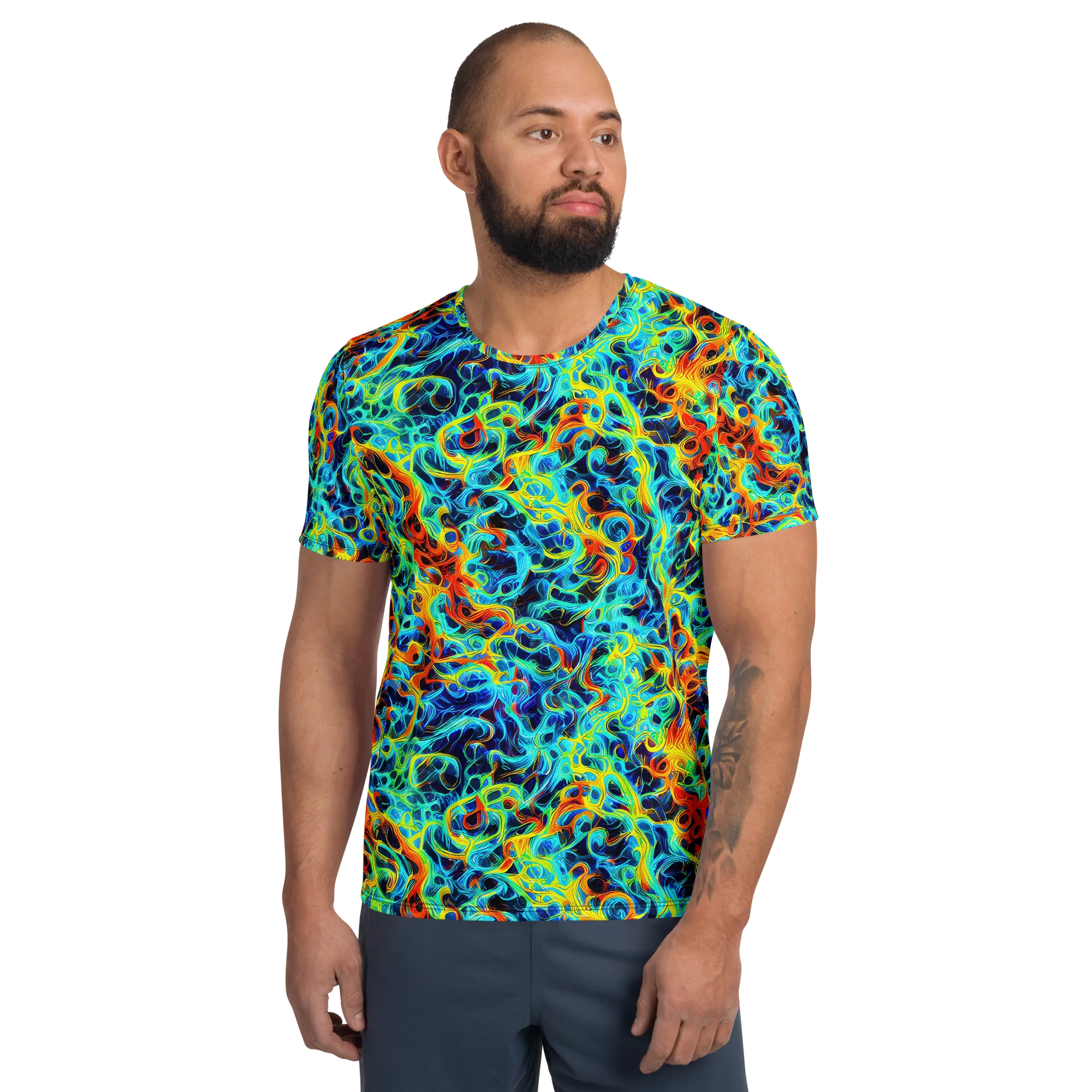 Liquid Frequency on Men's Athletic T-Shirt — Front