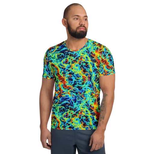 Liquid Frequency on a Men's Athletic T-Shirt
