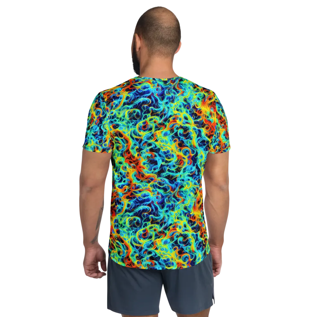 Liquid Frequency on Men's Athletic T-Shirt — Back