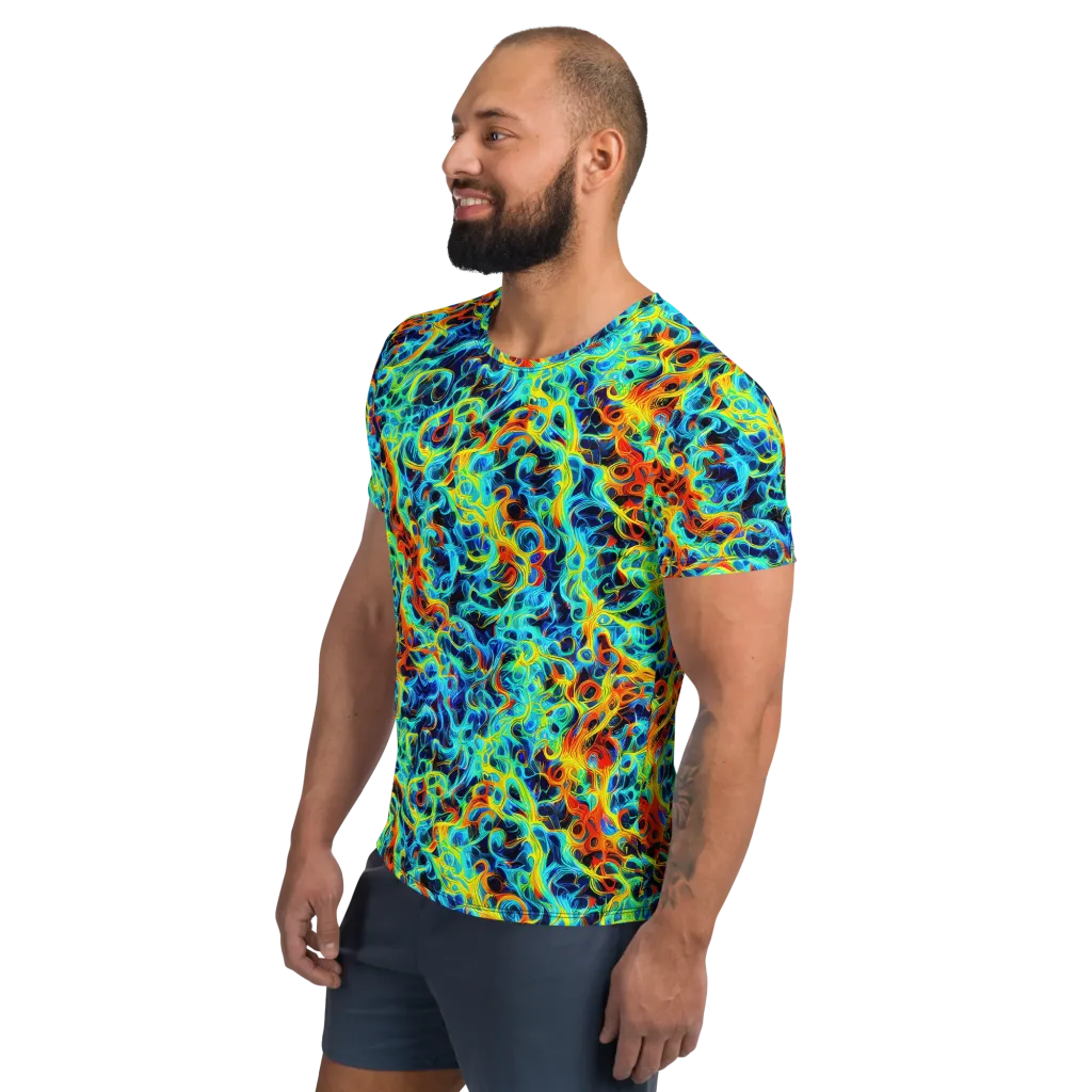 Liquid Frequency on Men's Athletic T-Shirt — Left