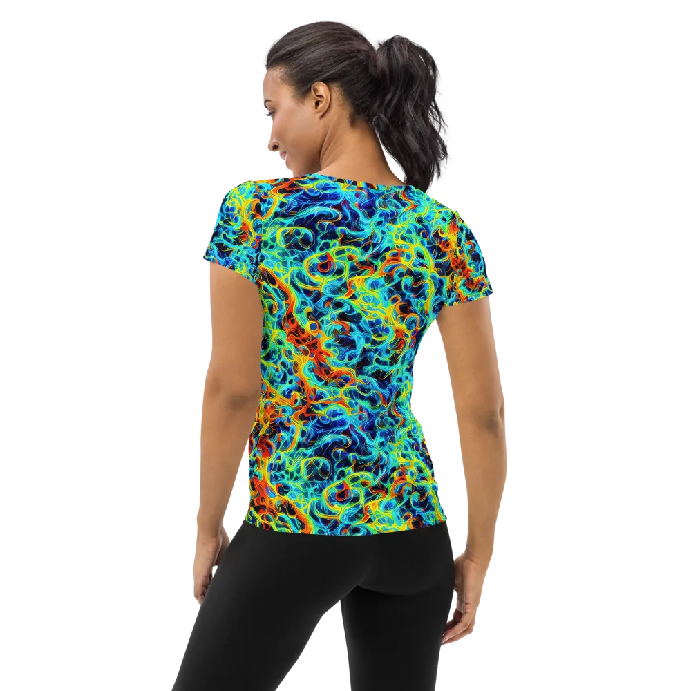 Liquid Frequency on Women's Athletic T-Shirt — Back