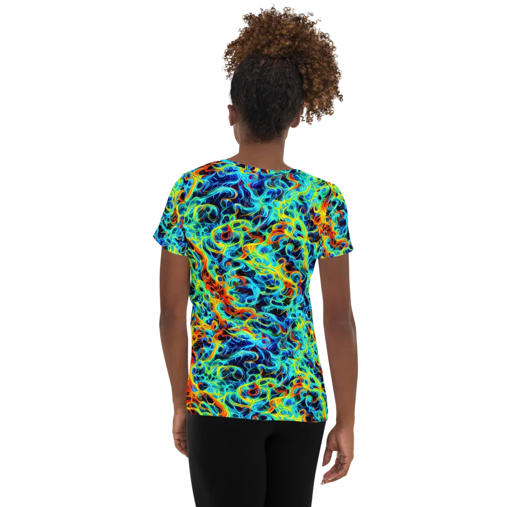 Liquid Frequency on Women's Athletic T-Shirt — Back