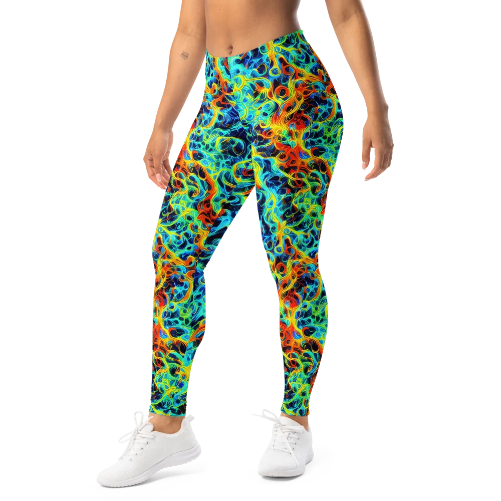 Liquid Frequency on Leggings — Left Front