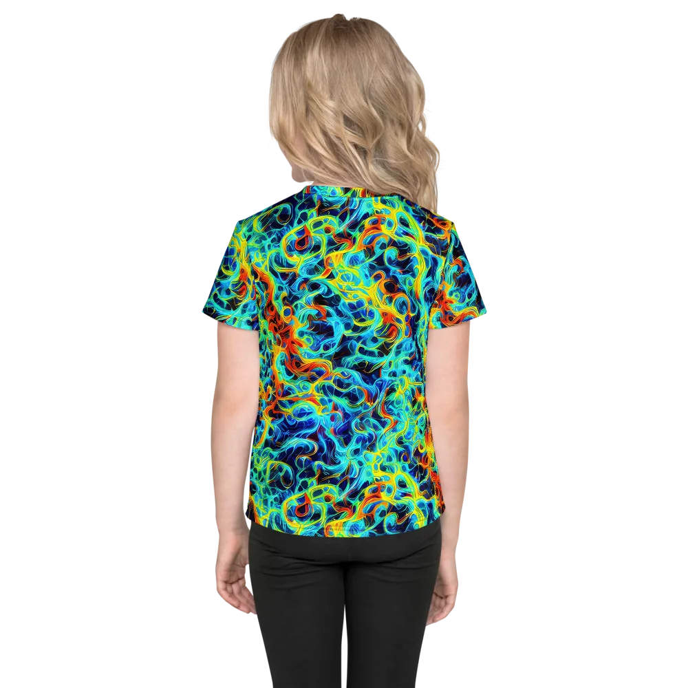 Liquid Frequency on Kids Crew Neck T-Shirt — Back