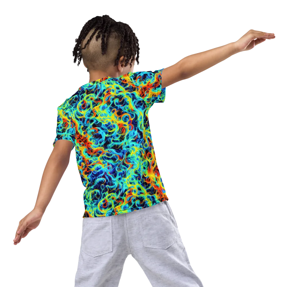 Liquid Frequency on Kids Crew Neck T-Shirt — Back