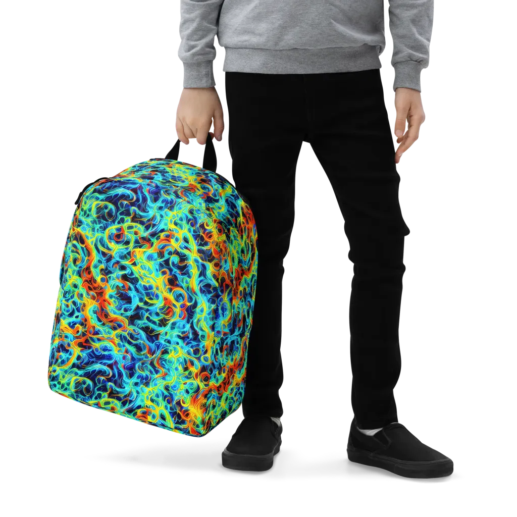Liquid Frequency on Minimalist Backpack — Zoomed-in