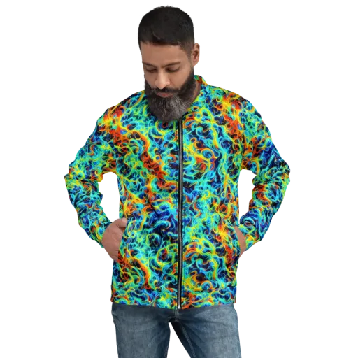 Liquid Frequency on a Bomber Jacket