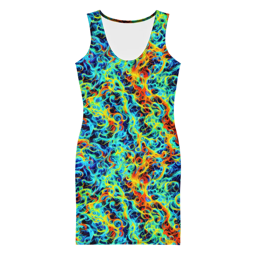 Liquid Frequency on Bodycon Dress — Front