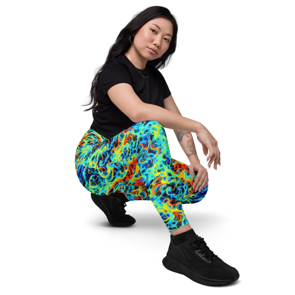 Liquid Frequency on Leggings with Pockets — Right Front