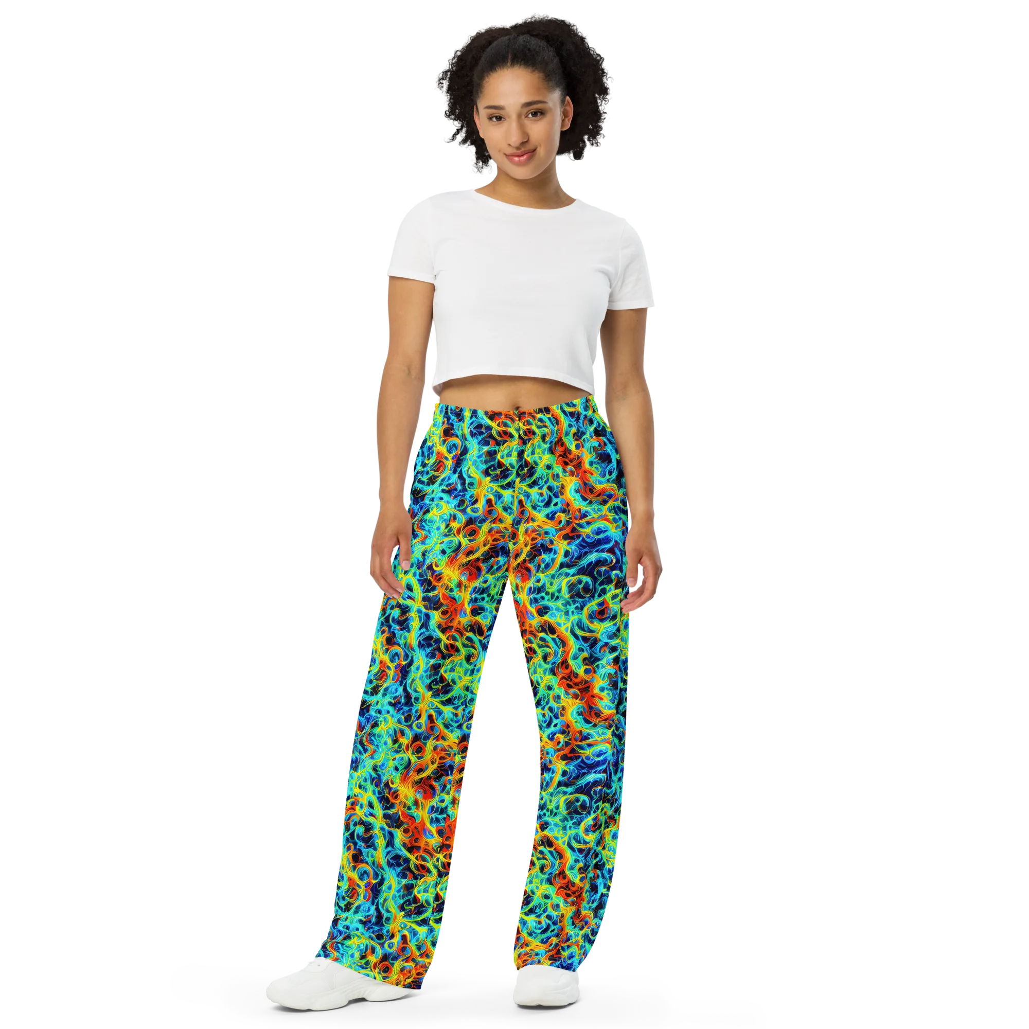Liquid Frequency on Wide-Leg Pants — Front