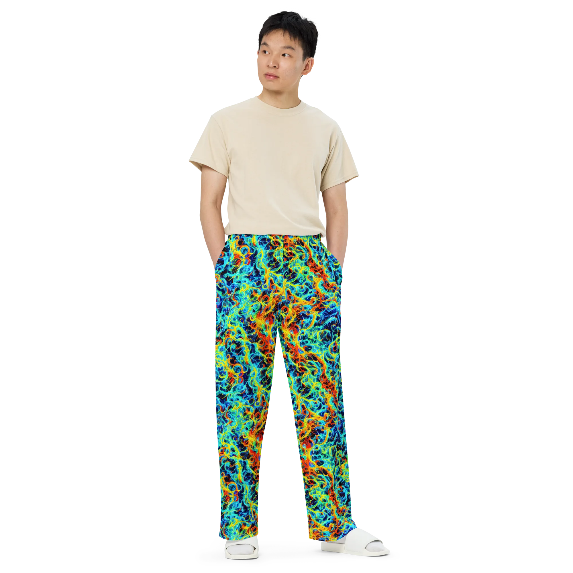 Liquid Frequency on Wide-Leg Pants — Front