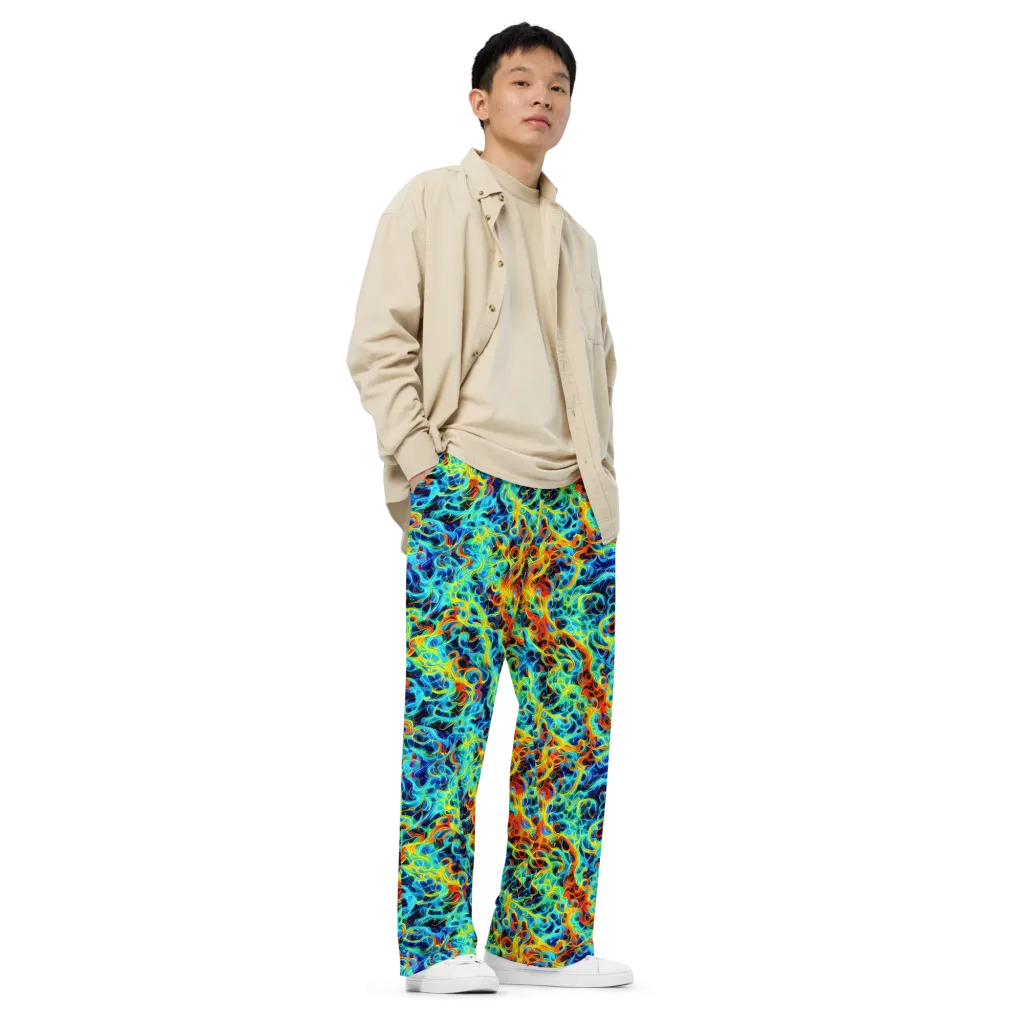 Liquid Frequency on Wide-Leg Pants — Right Front