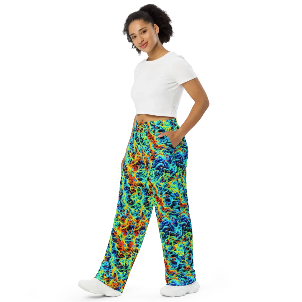 Liquid Frequency on Wide-Leg Pants — Left Front