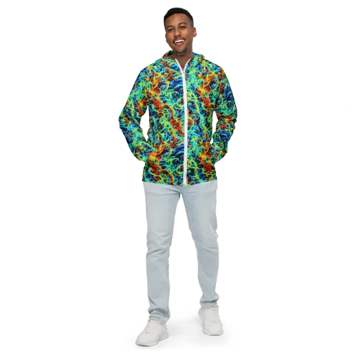 Liquid Frequency on a Men's Windbreaker