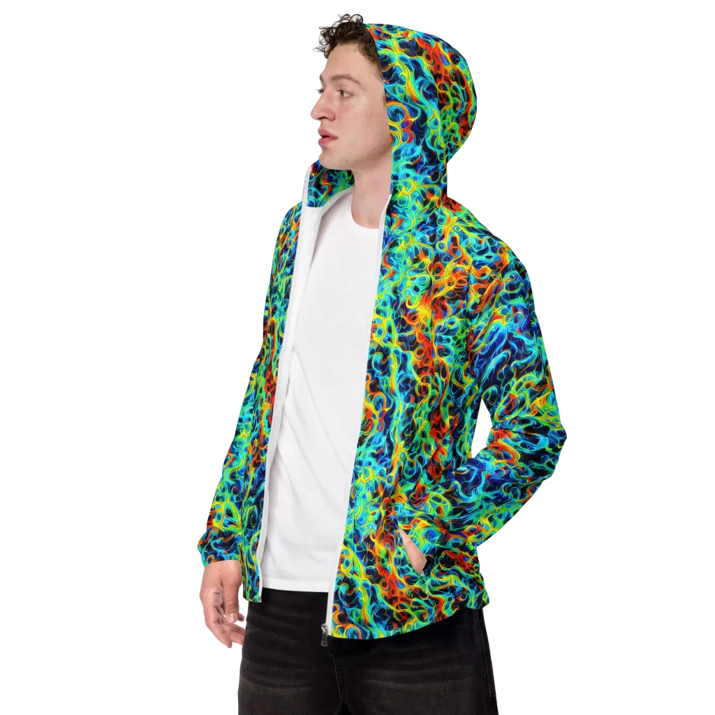 Liquid Frequency on Men's Windbreaker — Left Front