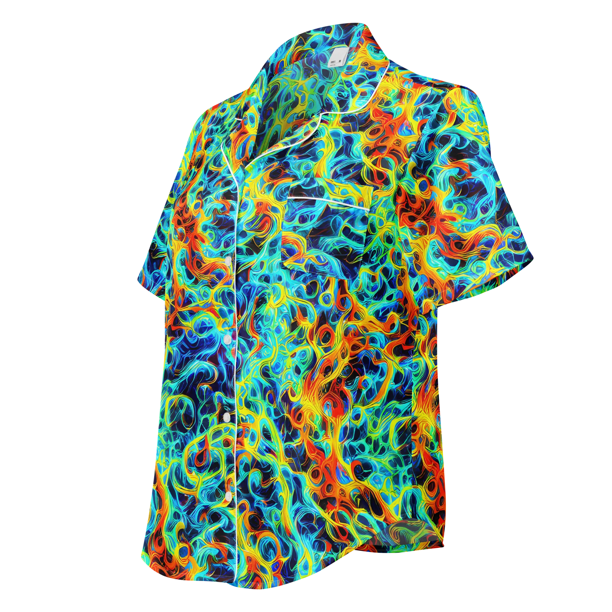 Liquid Frequency on Women's Short Sleeve Pajama Top — Left Front