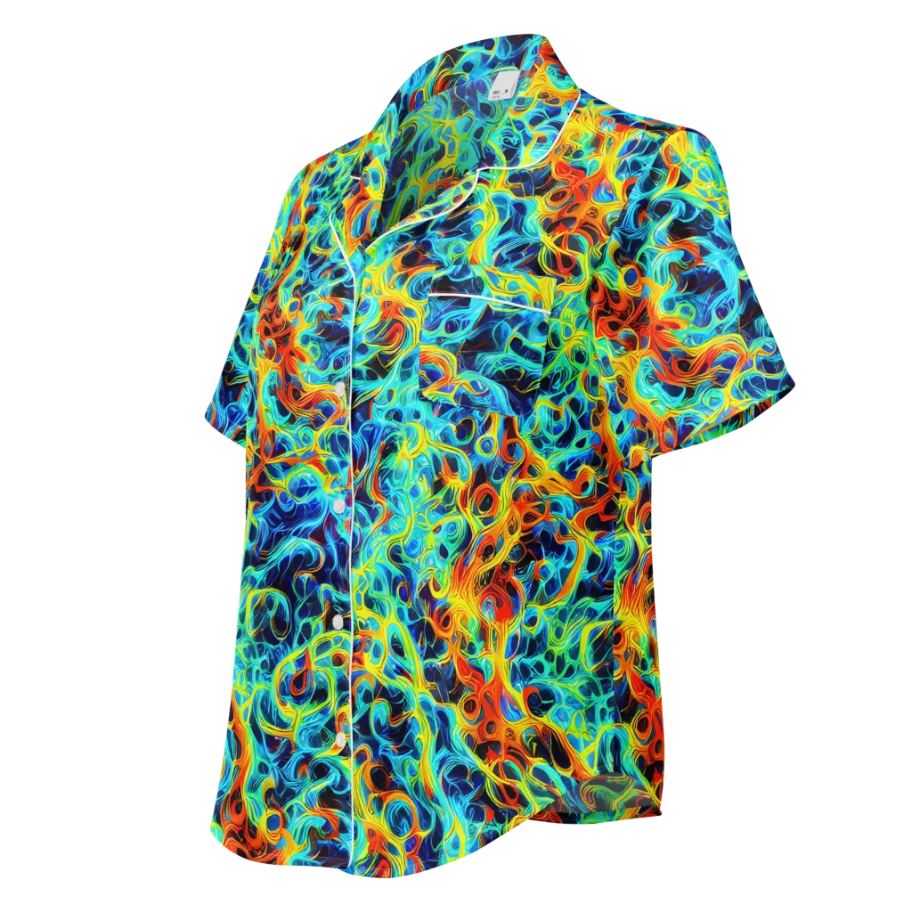Liquid Frequency on Women's Short Sleeve Pajama Top — Left Front
