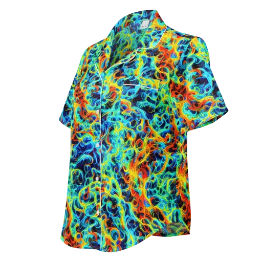 Liquid Frequency on a Women's Short Sleeve Pajama Top