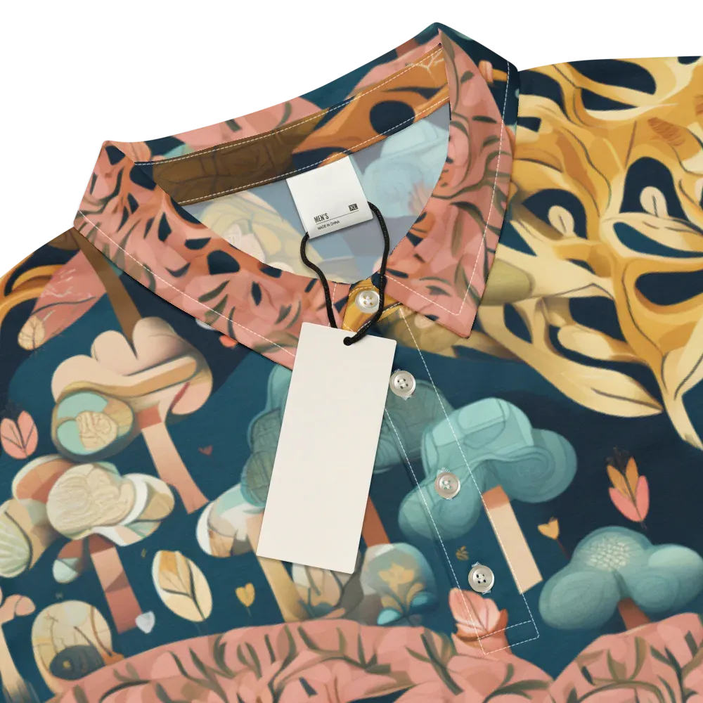 Midnight Mycelium on Men's Slim Fit Polo Shirt — Product details