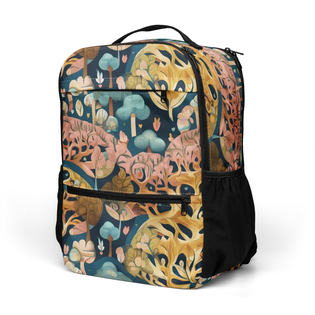 Midnight Mycelium on Utility Backpack — Left Front