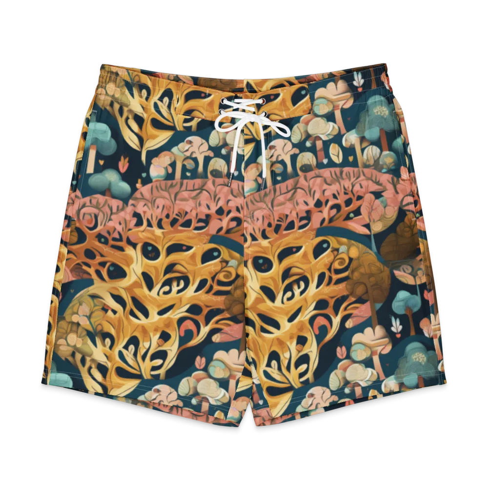 Midnight Mycelium on Men's Board Shorts — Front