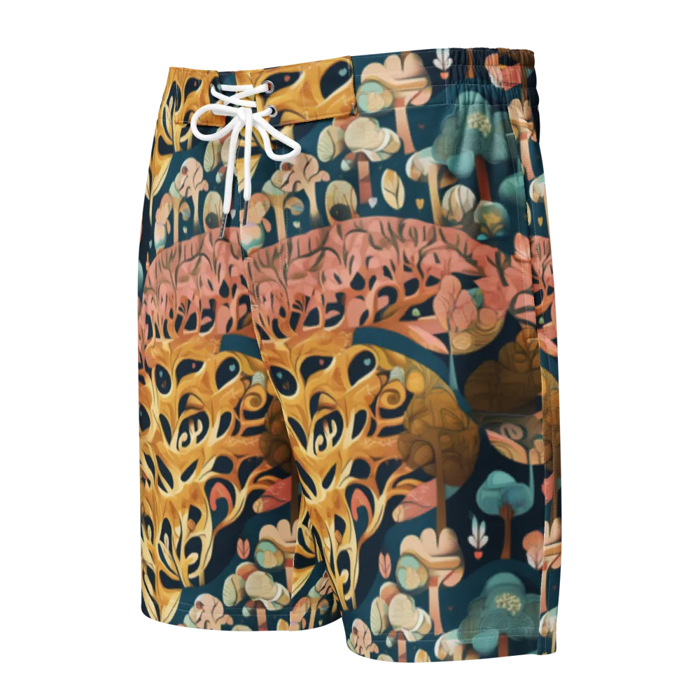 Midnight Mycelium on Men's Board Shorts — Front