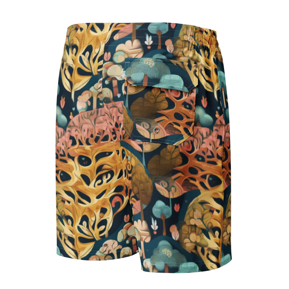 Midnight Mycelium on Men's Board Shorts — Back