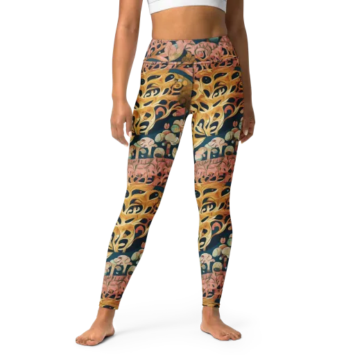 Midnight Mycelium on a Yoga Leggings