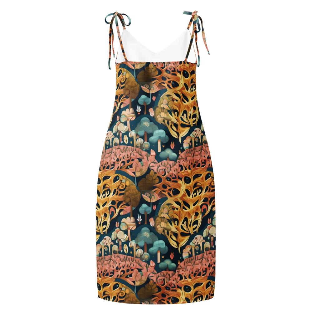 Midnight Mycelium on Slip Dress — Back