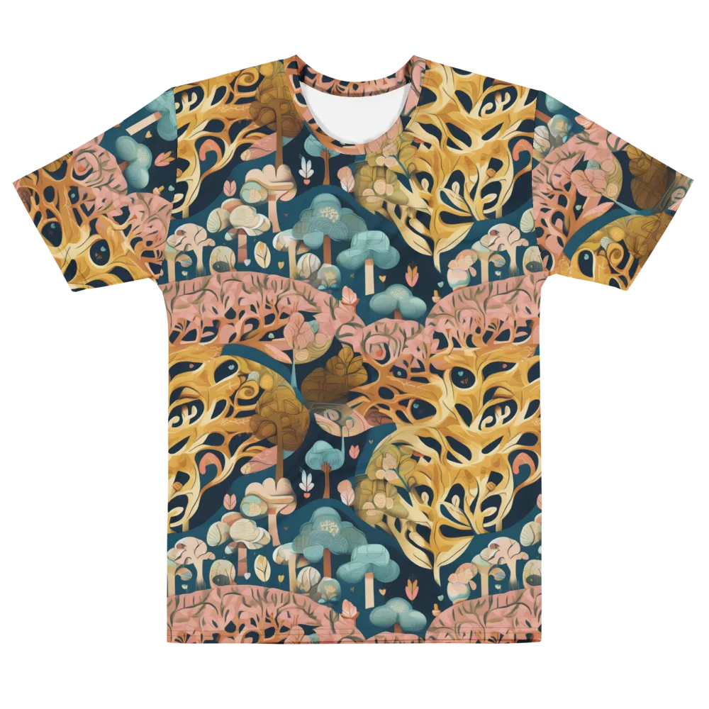 Midnight Mycelium on Men's Cotton Crew Neck T-Shirt — Front