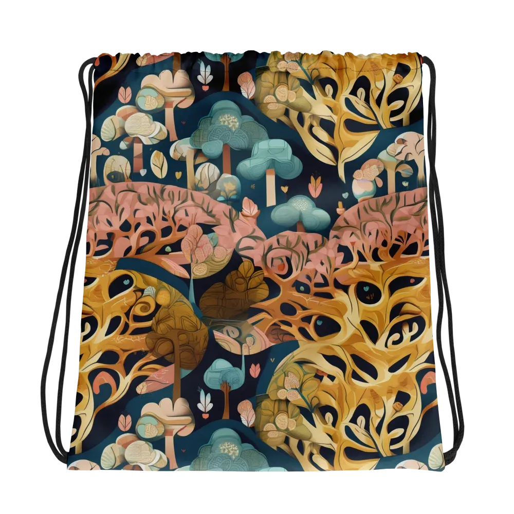 Midnight Mycelium on Drawstring Bag — Photo