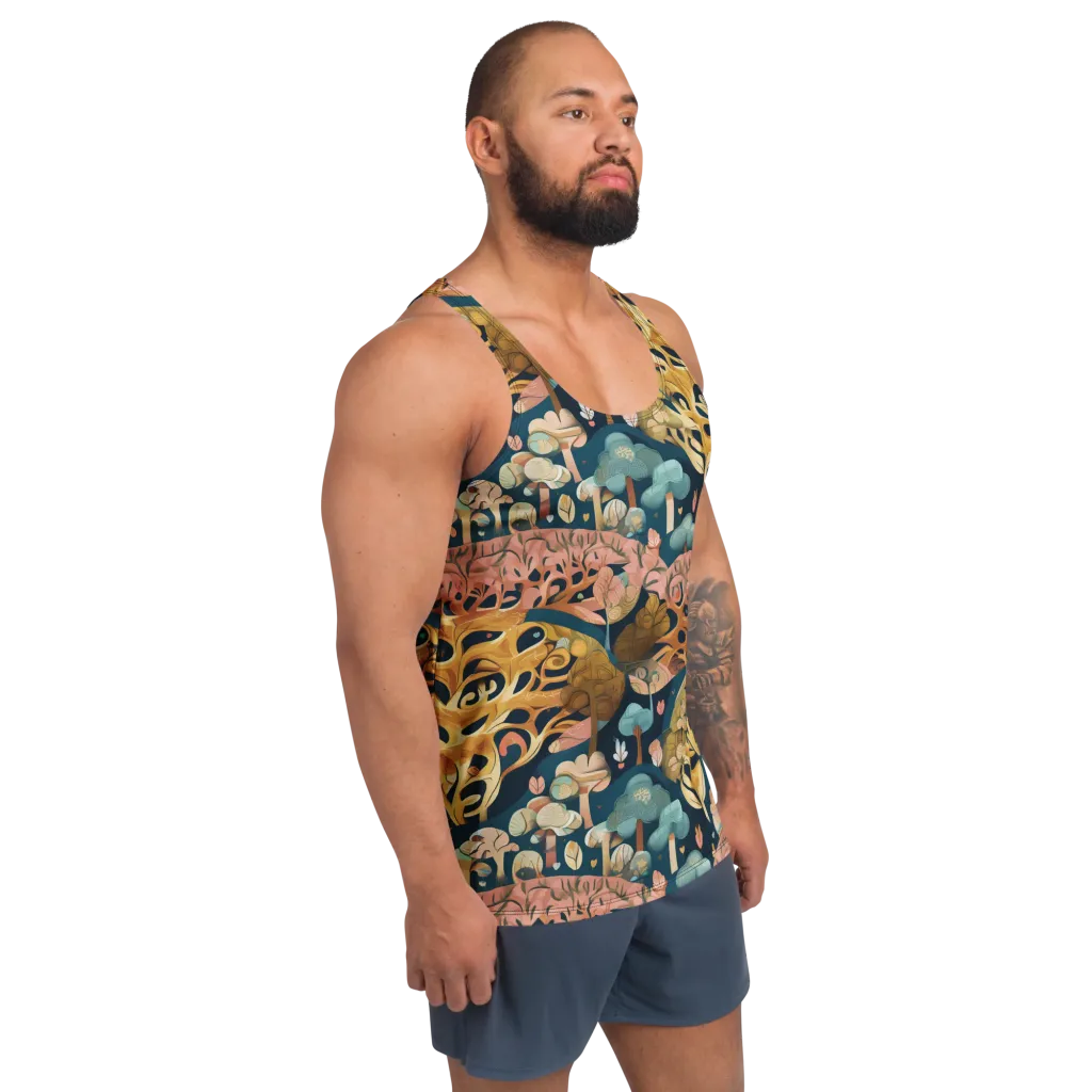 Midnight Mycelium on Men's Tank Top — Right Front