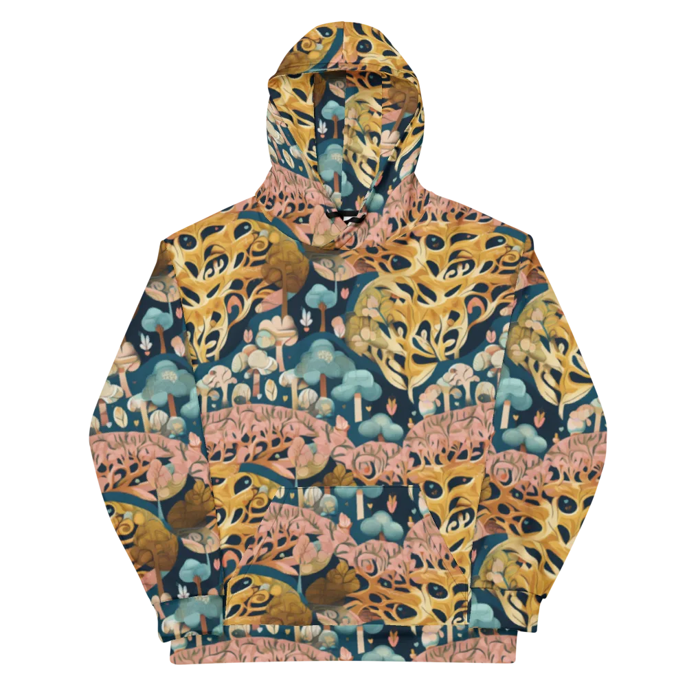 Midnight Mycelium on Cotton Hoodie — Front
