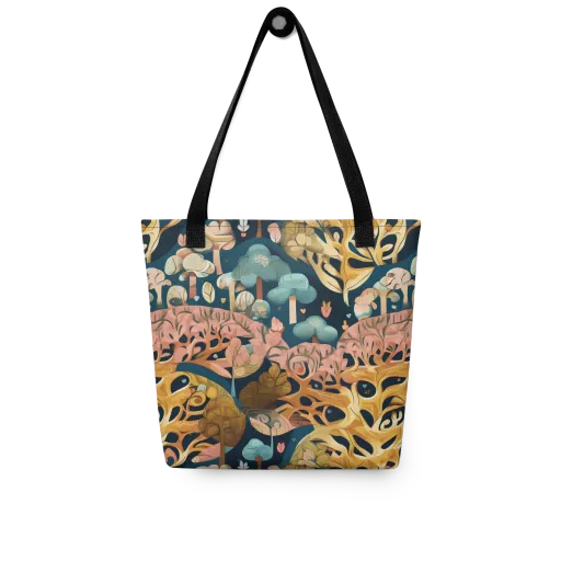 Midnight Mycelium on a Tote Bag