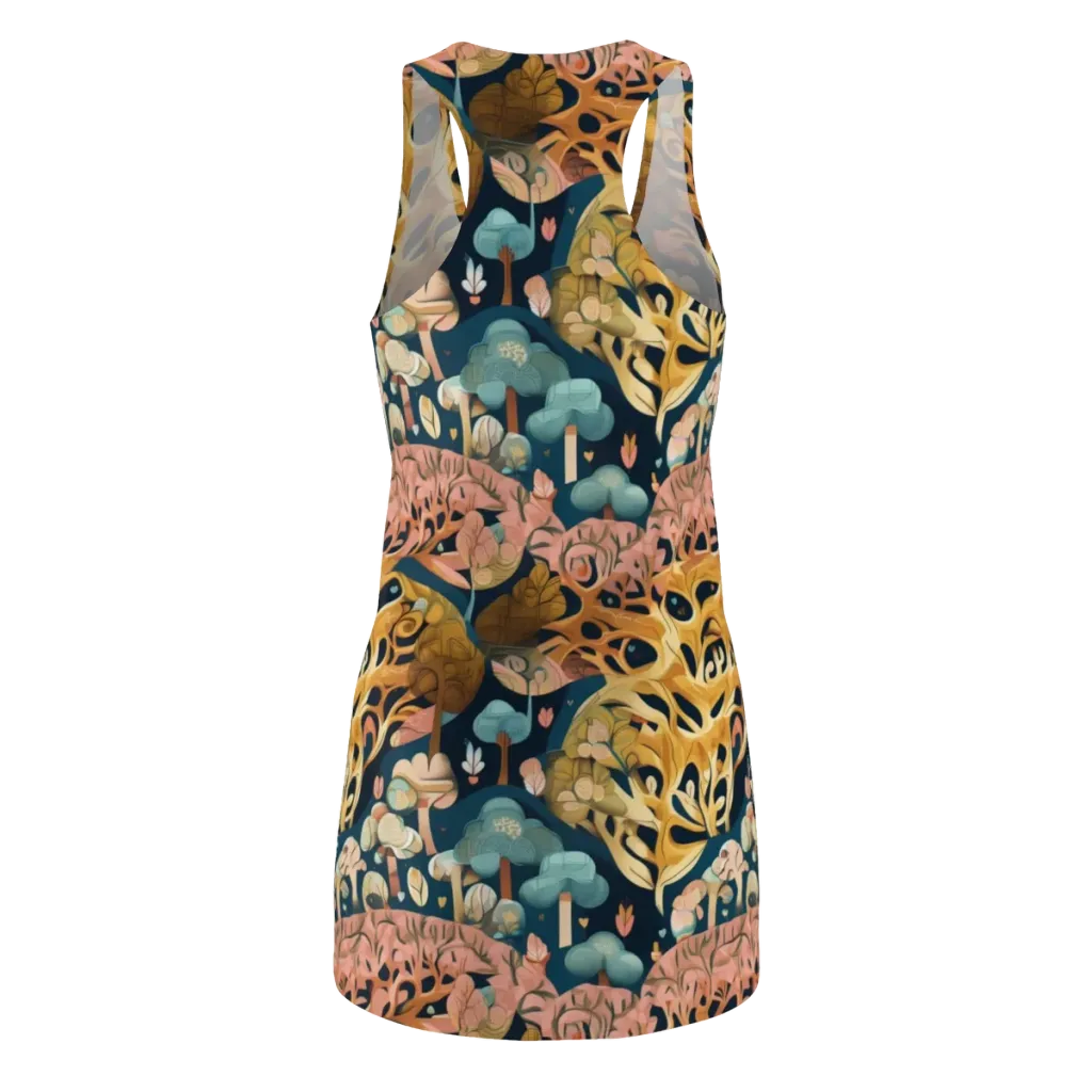Midnight Mycelium on Racerback Dress — Back