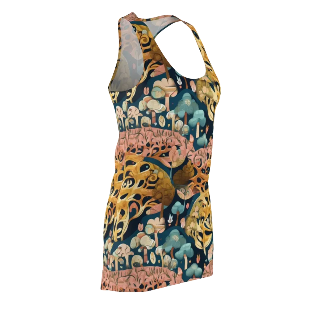 Midnight Mycelium on Racerback Dress — Front Side