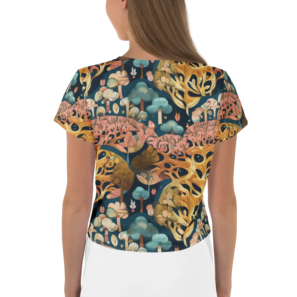 Midnight Mycelium on Crop Tee — Back