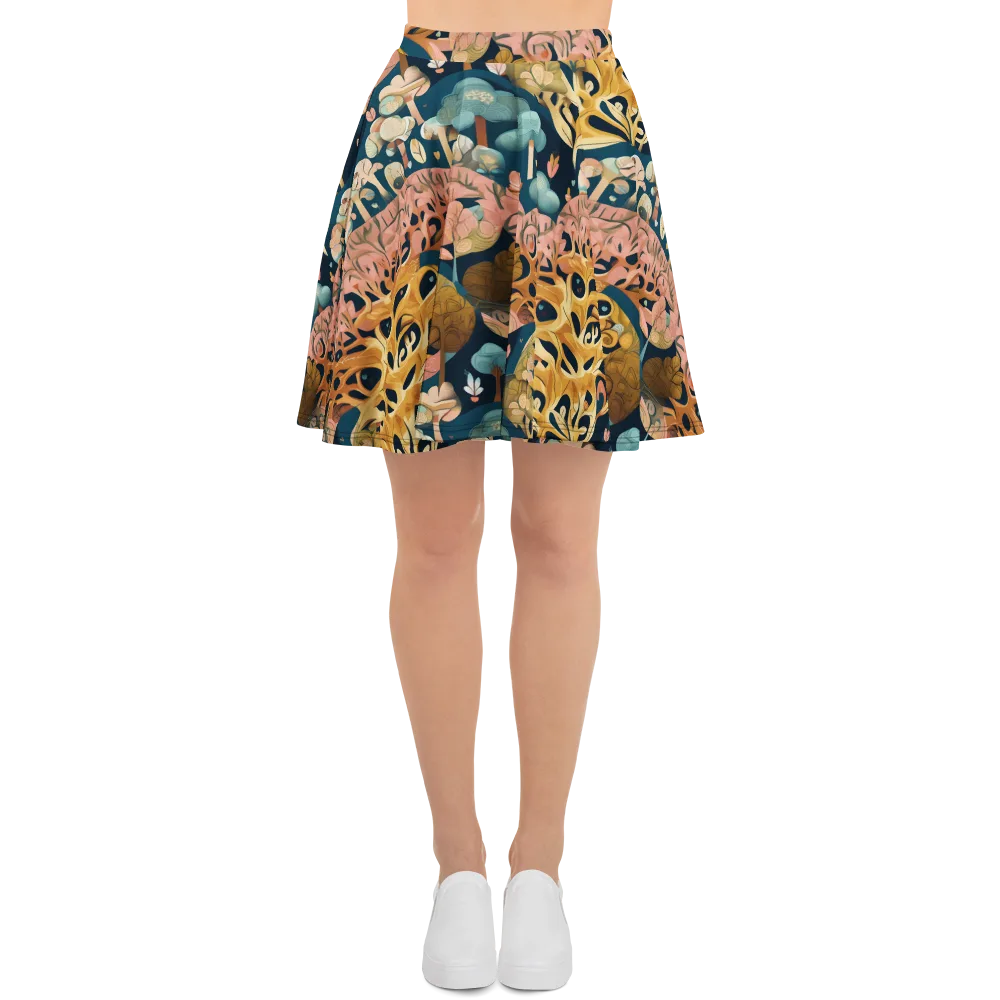 Midnight Mycelium on Skater Skirt — Front