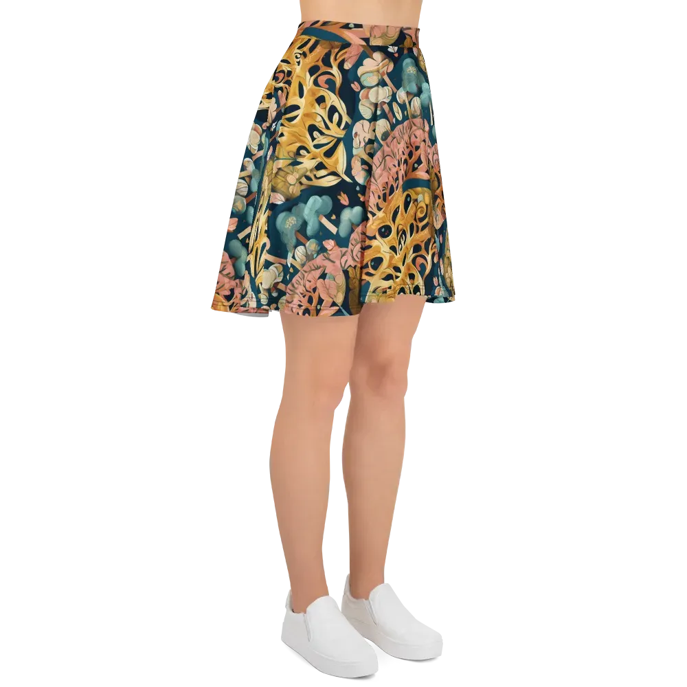 Midnight Mycelium on Skater Skirt — Right