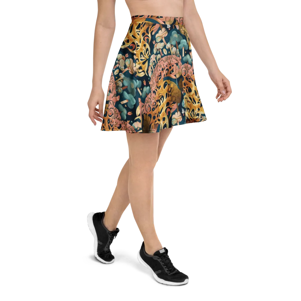 Midnight Mycelium on Skater Skirt — Right