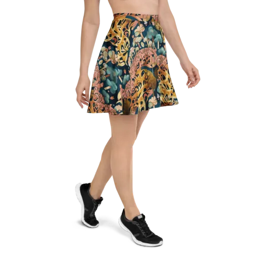 Midnight Mycelium on a Skater Skirt