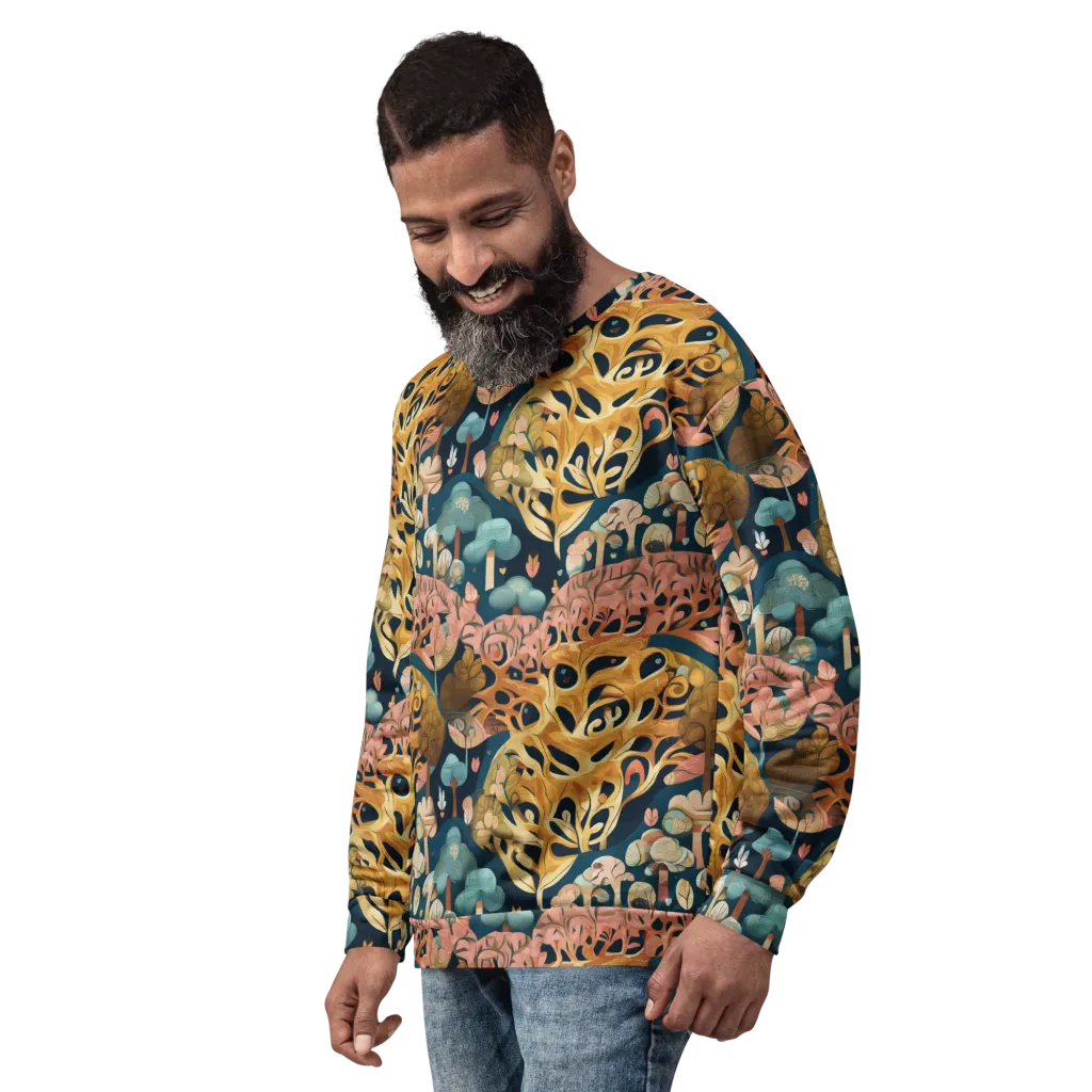 Midnight Mycelium on Sweatshirt — Left Front