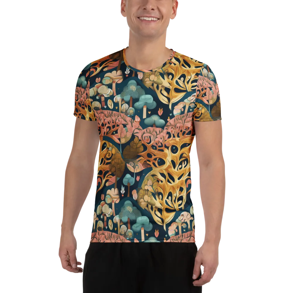 Midnight Mycelium on Men's Athletic T-Shirt — Front