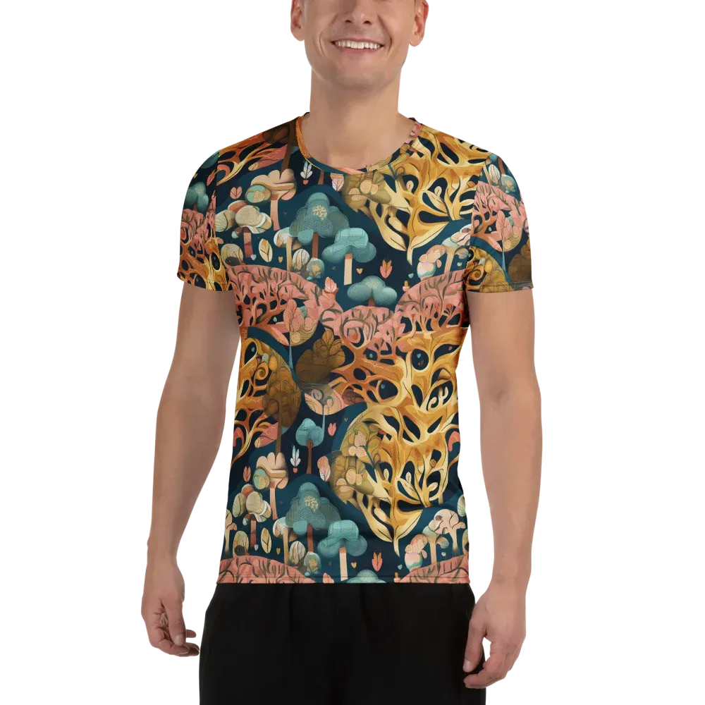Midnight Mycelium on Men's Athletic T-Shirt — Front