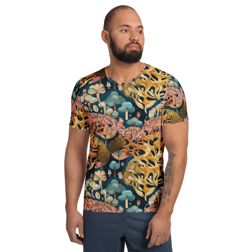 Midnight Mycelium on Men's Athletic T-Shirt — Front